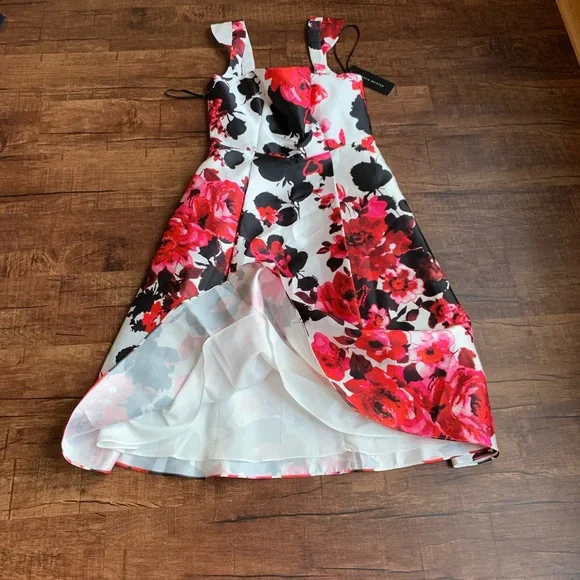🇺🇸David Meister multicolored flowery cocktail dress